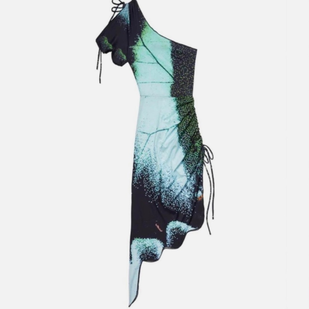 BNWT Tyler Mcgillivary Dani blue butterfly dress